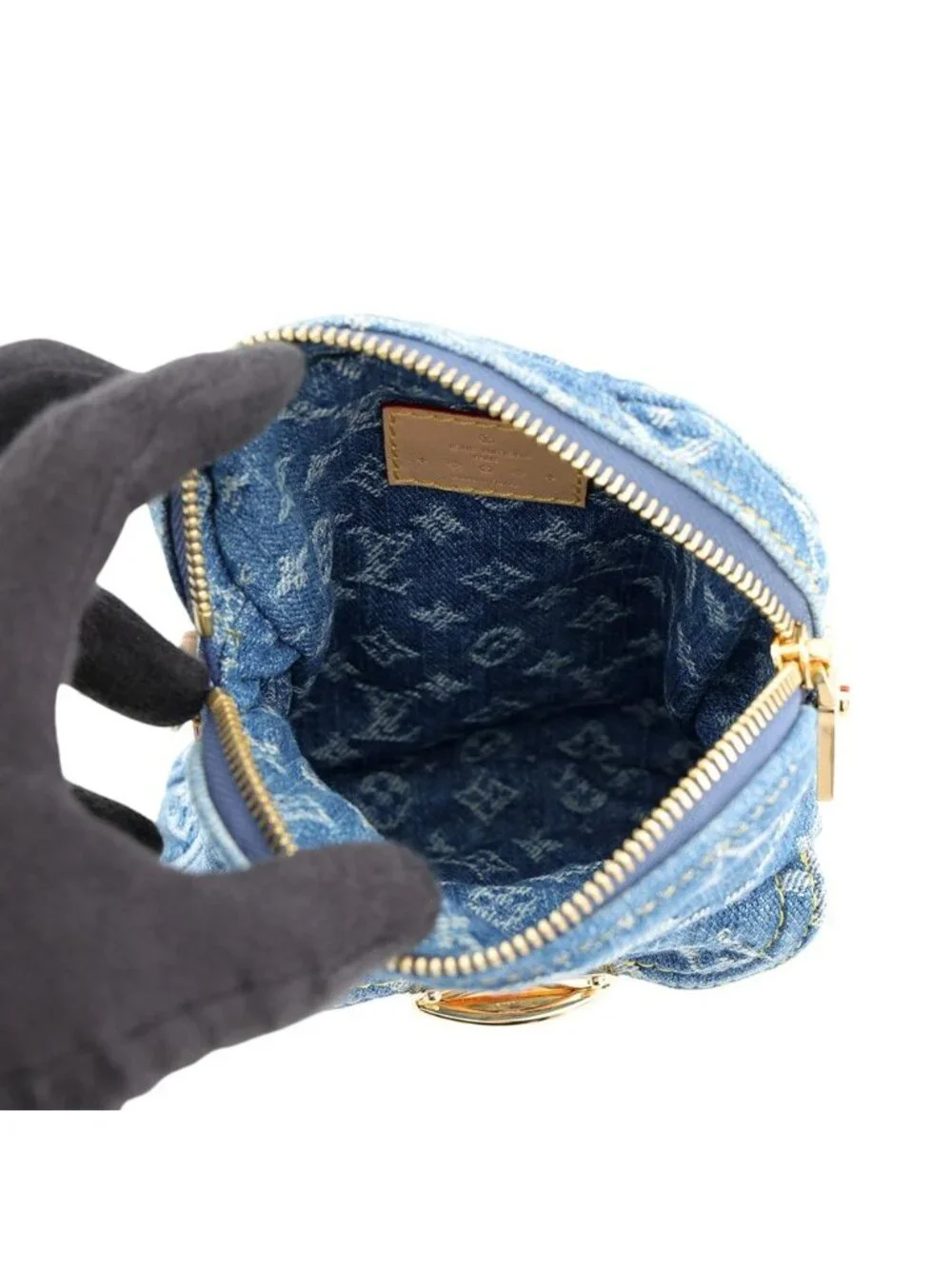 Louis Vuitton Shoulder Bag Monogram Denim LV Remix Pochette Fairfax